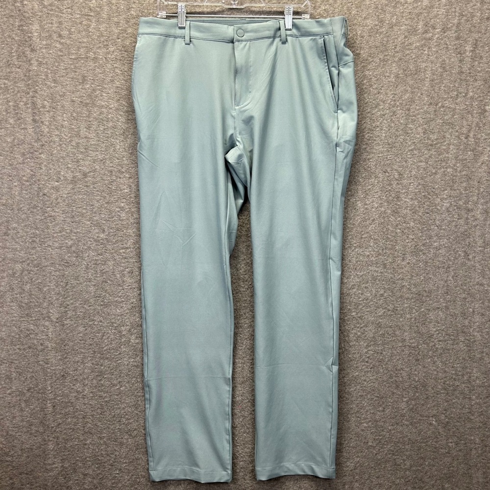 Greg Norman Mens Golf Pants 36x32 Slate Blue Gray Performance Stretch Trousers - Picture 2 of 9